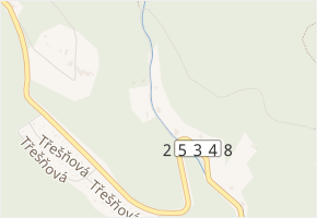 Hornická stezka v obci Krupka - mapa ulice