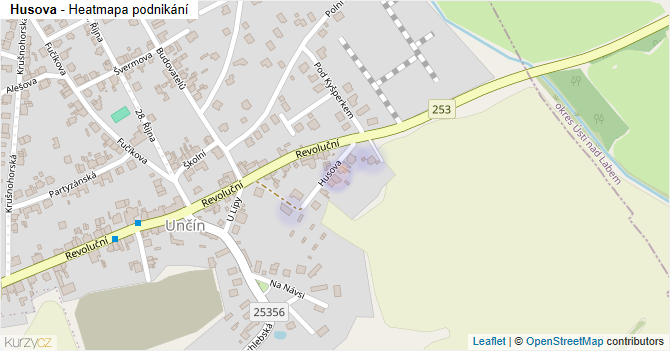 Husova - mapa podnikání