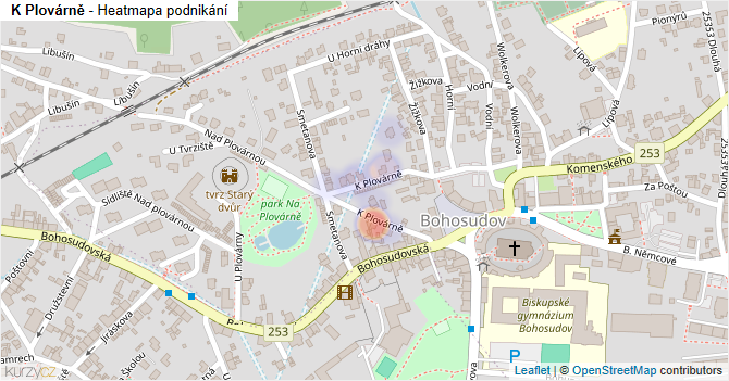 K Plovárně - mapa podnikání