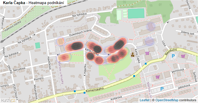 Karla Čapka - mapa podnikání