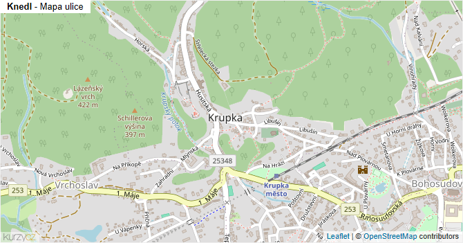 Knedl - mapa ulice