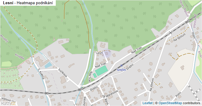 Lesní - mapa podnikání