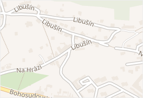 Libušín v obci Krupka - mapa ulice