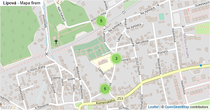 Lípová - mapa firem