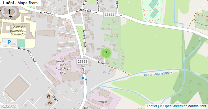 Luční - mapa firem