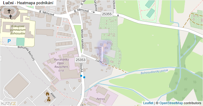 Luční - mapa podnikání