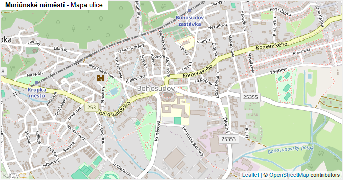 Mariánské náměstí - mapa ulice