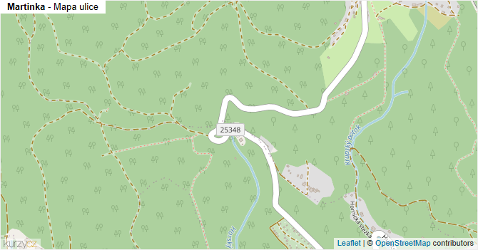Martinka - mapa ulice