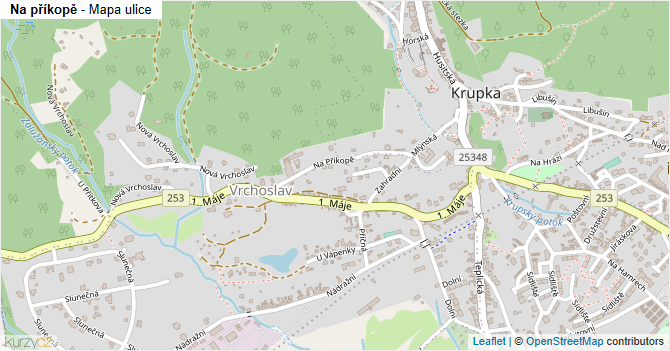 Na příkopě - mapa ulice