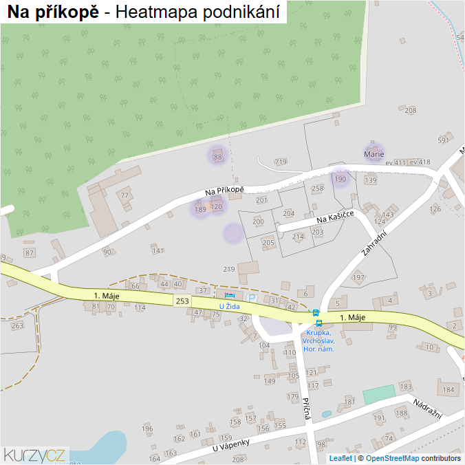 Mapa Na příkopě - Firmy v ulici.