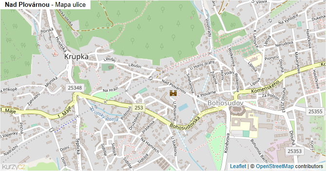 Nad Plovárnou - mapa ulice