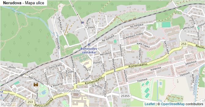 Nerudova - mapa ulice