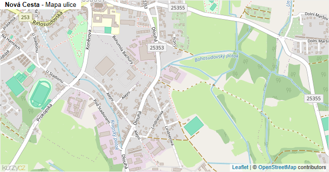 Nová Cesta - mapa ulice