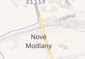 Nové Modlany v obci Krupka - mapa části obce