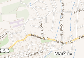 Ovocná v obci Krupka - mapa ulice