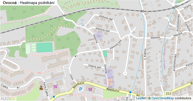 Ovocná - mapa podnikání