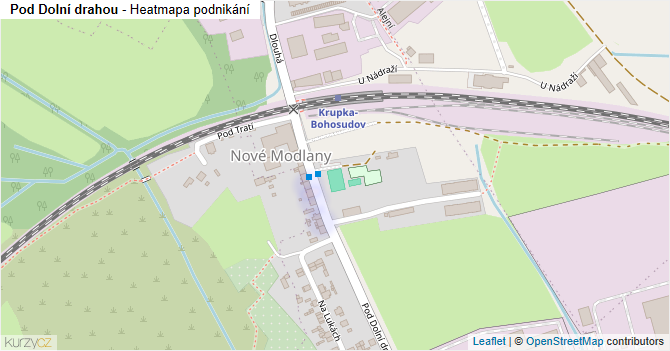 Pod Dolní drahou - mapa podnikání