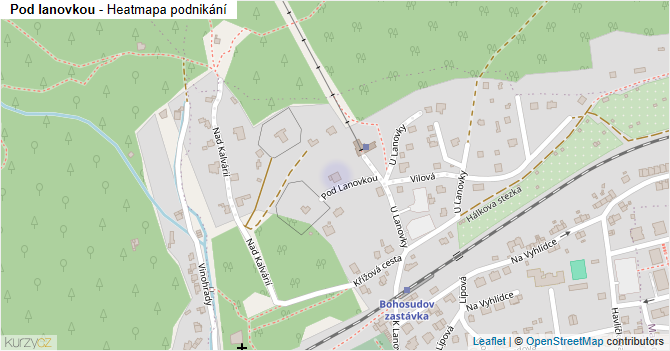 Pod lanovkou - mapa podnikání