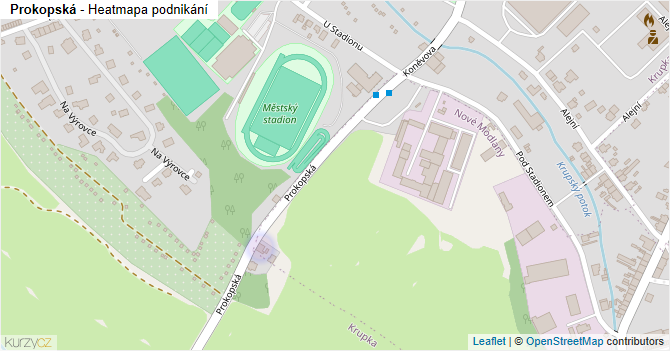 Prokopská - mapa podnikání