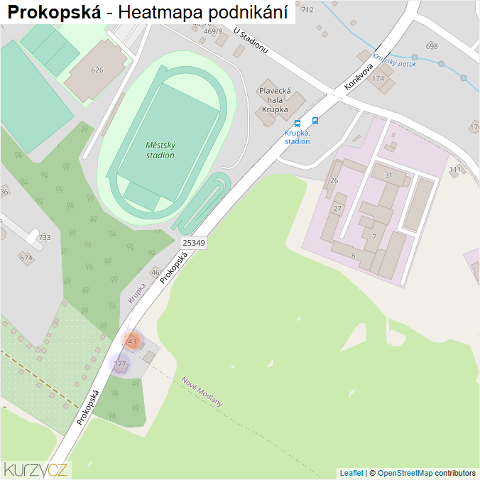 Mapa Prokopská - Firmy v ulici.