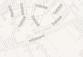 Sídliště v obci Krupka - mapa ulice