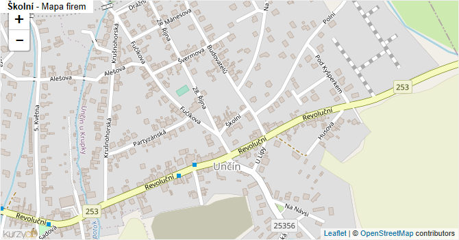 Školní - mapa firem