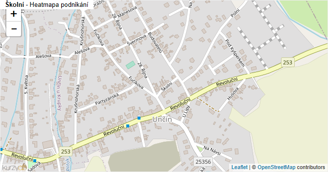 Školní - mapa podnikání