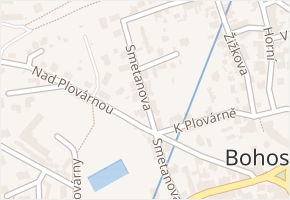 Smetanova v obci Krupka - mapa ulice