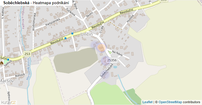 Soběchlebská - mapa podnikání