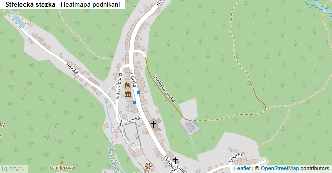 Střelecká stezka - mapa podnikání