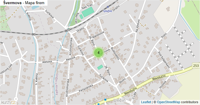 Švermova - mapa firem