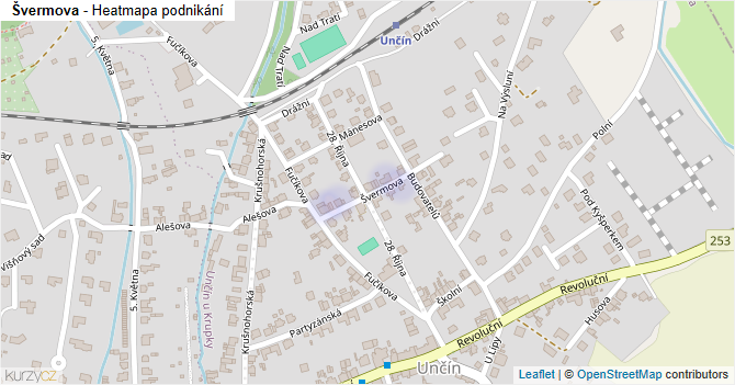 Švermova - mapa podnikání