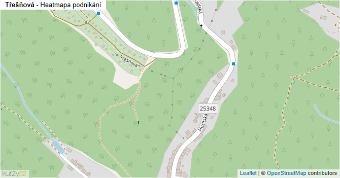 Třešňová - mapa podnikání