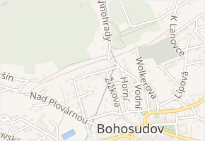 U horní dráhy v obci Krupka - mapa ulice