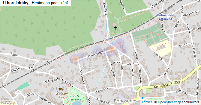 U horní dráhy - mapa podnikání