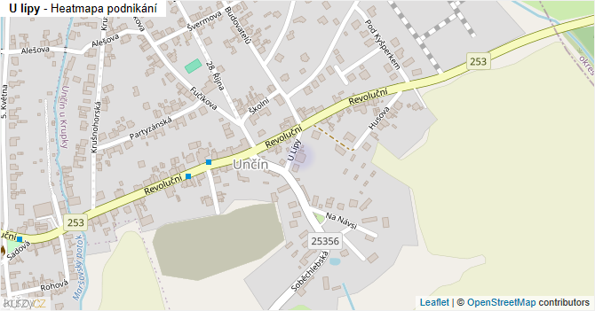 U lípy - mapa podnikání