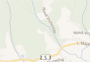 U Přítkova v obci Krupka - mapa ulice