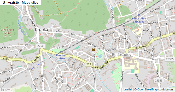 U Tvrziště - mapa ulice