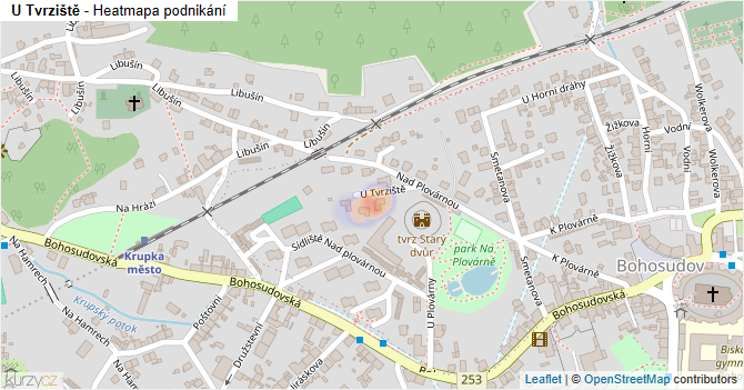 U Tvrziště - mapa podnikání