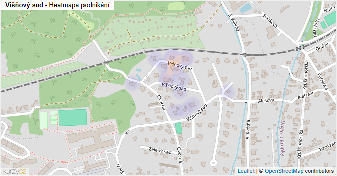 Višňový sad - mapa podnikání