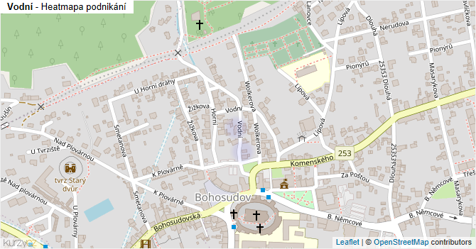 Vodní - mapa podnikání