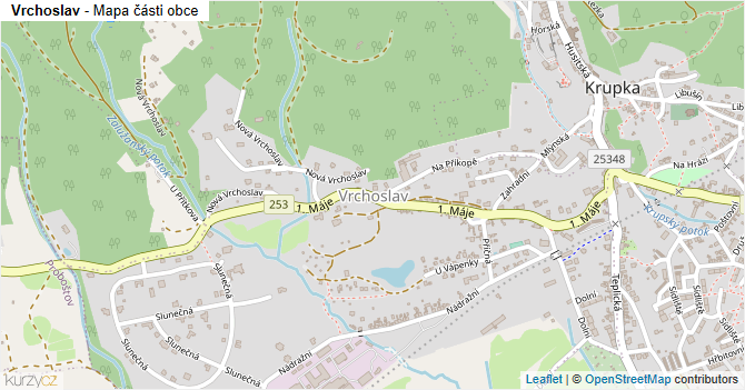 Vrchoslav - mapa části obce