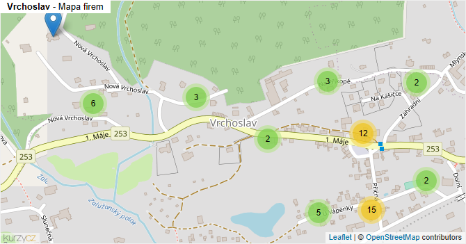 Vrchoslav - mapa firem