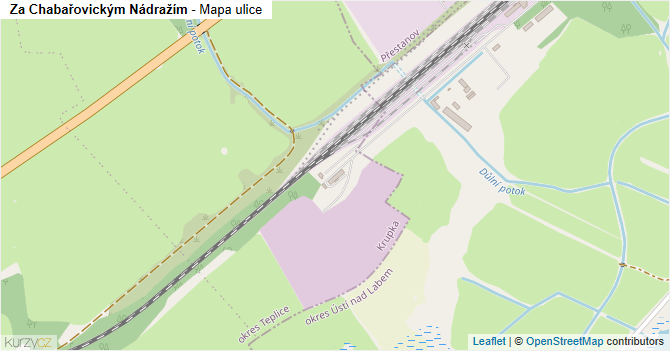 Za Chabařovickým Nádražím - mapa ulice
