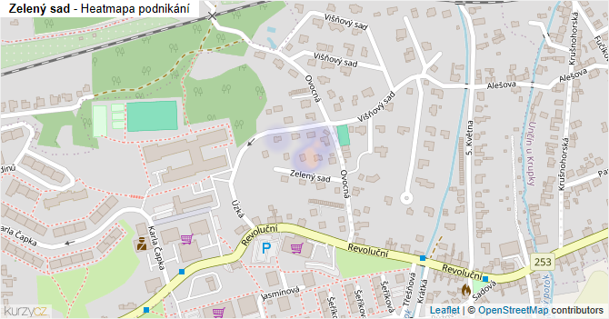 Zelený sad - mapa podnikání