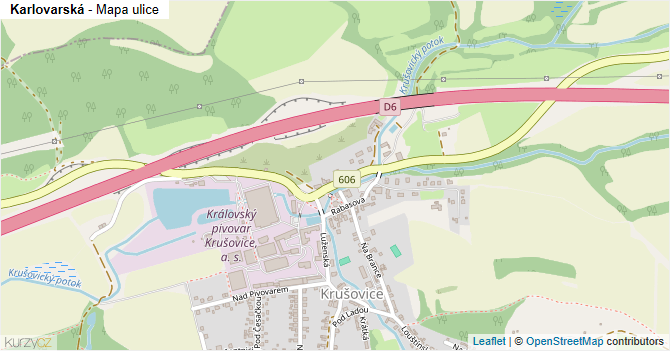 Karlovarská - mapa ulice