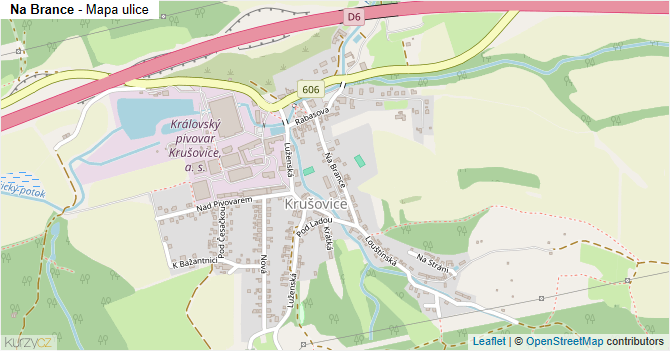 Na Brance - mapa ulice