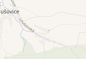 Na Stráni v obci Krušovice - mapa ulice