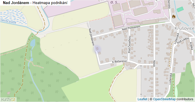 Nad Jordánem - mapa podnikání