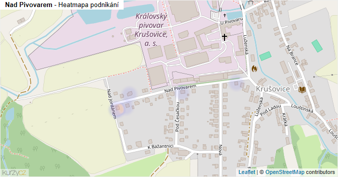 Nad Pivovarem - mapa podnikání